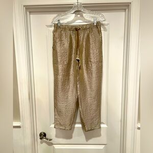 J.Crew gold drawstring pants, size 2